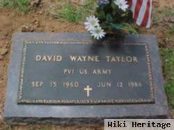 Pvt David Wayne Taylor