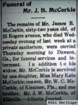 James Beauregard "jim" Mccorkle