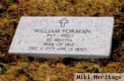 Pvt William Forman