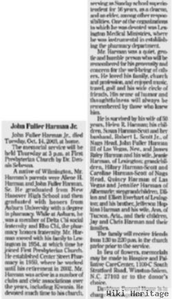 John Fuller Harman, Jr