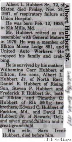 Albert Le Hubbert, Sr