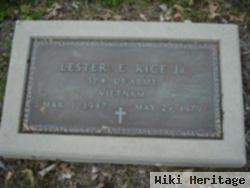 Lester E Rice