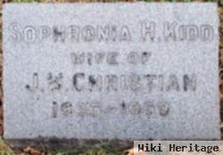 Sophronia H Kidd Christian