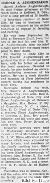 Harold Andrew Aughenbaugh