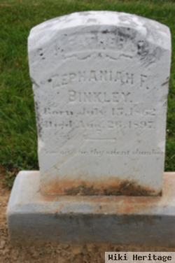 Zephaniah F Binkley