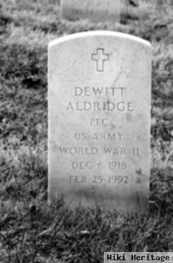 Pfc Dewitt Aldridge