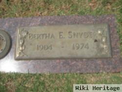 Bertha E Snyder