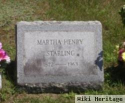 Martha "mattie" Henry Starling