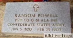 Pvt Ransom Prathan Powell, Sr