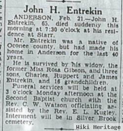 John H Entrekin