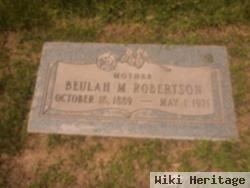 Beulah M Robertson