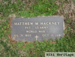 Matthew M Hackney