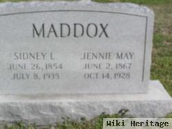 Virginia May "jennie" Lankford Maddox