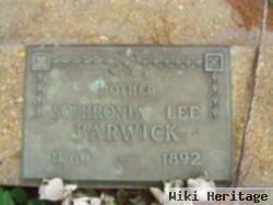 Sophronia Lee Barwick