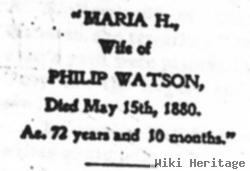 Maria H Watson