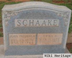 John Frederick "fritz" Schaake