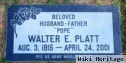 Walter E "pope" Platt