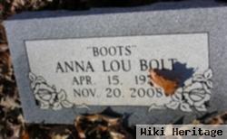 Anna Lou "boots" Bruce Bolt