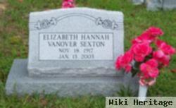 Elizabeth Hannah Vanover Sexton