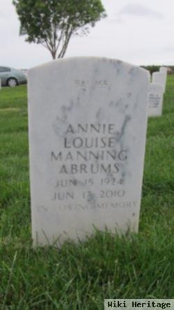 Annie Louise "lou" Manning Abrums