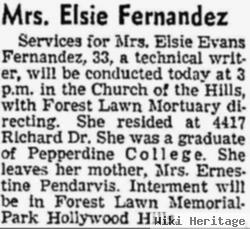 Elsie May Evans Fernandez