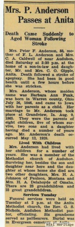 Barbara Ann Funk Anderson