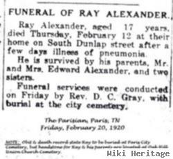 Ray H Alexander