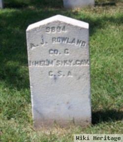 Pvt A. J. Rowland