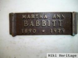 Martha Ann Cowan Babbitt