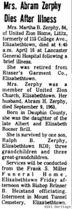 Martha B. Brill Zerphey