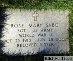 Sgt Rose Mary Sabo