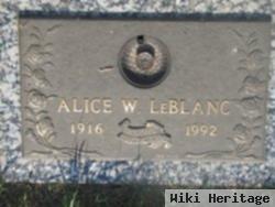 Alice W Leblanc