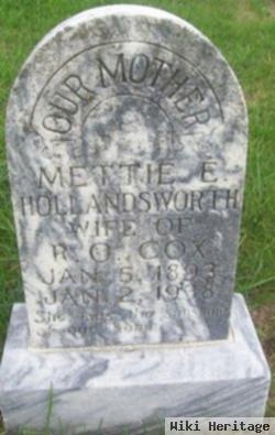 Mettie Ella Hollandsworth Cox