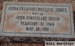 Anna Pauline "nannie" Jones Snead