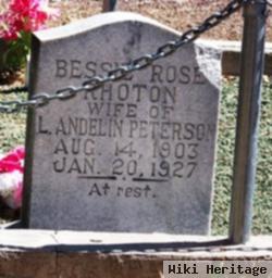 Bessie Rose Rhoton Peterson