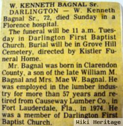 William Kenneth Bagnal, Sr