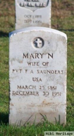 Mary N Saunders