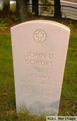 John D Cordes