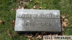 Mattie W Schneider