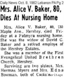 Alice V. Shuman Baker