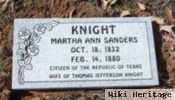 Martha Ann Sanders Knight