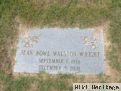 Jean Rowe Walston Wright