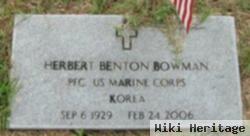 Pfc Herbert Benton Bowman