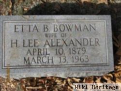 Etta Belle Bowman Alexander