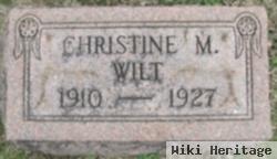 Christine M Wilt