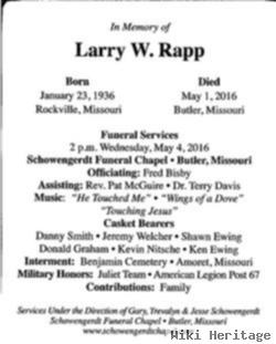 Larry Wayne Rapp