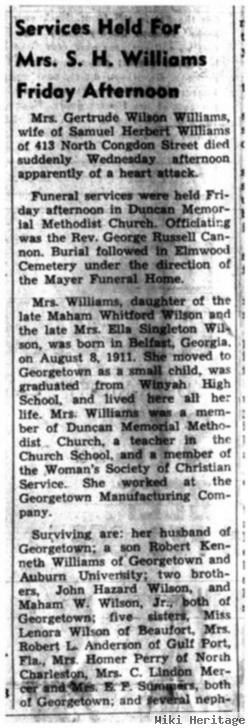 Gertrude Wilson Williams