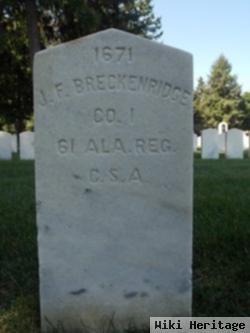 Joseph F Breckenridge