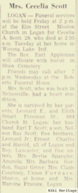 Cecelia A Freeman Scott