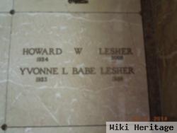 Yvonne L "babe" Peters Lesher